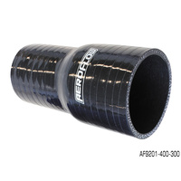 AEROFLOW BLACK STRAIGHT SILICONE HOSE REDUCER 4" TO 3" AF9201-400-300