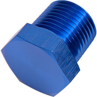 Aeroflow AF933-04 NPT Hex Head Plug 1/4" Blue 