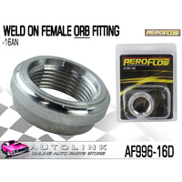 AEROFLOW ALUMINIUM WELD ON FEMALE ORB FITTING SIZE: -16AN ( AF996-16D )