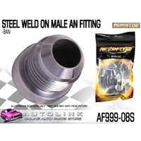 AEROFLOW AF999-08S STEEL WELD ON MALE BUNG -8AN FITTING