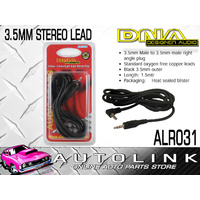DNA 3.5 TO 3.5MM STEREO PLUG 1.5MT COLOUR: BLACK RIGHT ANGLED PLUG ONE END