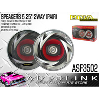 DNA 5.25" 2-WAY SPEAKERS 55 WATT RMS - SILVER FRAME WITH BLACK MESH DESIGN PAIR