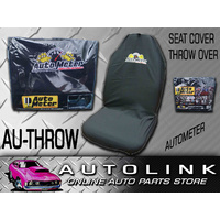 AUTOMETER UNIVERSAL THROW OVER SEAT COVER BLACK WITH LOGO FOR BUCKET SEAT