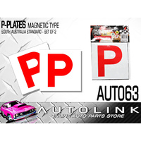 MAGNETIC TYPE P PLATES SOUTH AUSTRALIAN STD RED P WITH WHITE PLATE PAIR AUT-O63