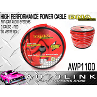 DNA AMP POWER CABLE 0 GAUGE, 15mm OUTER DIAMETER TRANSLUCENT RED - 20 METRE ROLL