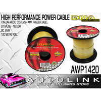 DNA AMP TRIGGER CABLE 20GA 2mm OUTER DIA. YELLOW ( 100 METRE ROLL ) AWP1420