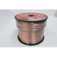 DNA SPEAKER CABLE 10GA 6mm x2 OUTER DIA. CLEAR ( 50 METRE ROLL ) AWS1010