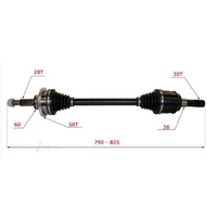 Drive Shaft Assembly Left B328 for Ford BA BF 6cyl Turbo & V8 Models Sedan