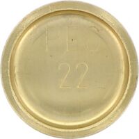 BRASS WELCH PLUG CUP TYPE 22mm BC22MM - SOLD AS EACH