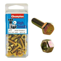 Champion Fasteners BC3 High Tensile UNC Bolts & Nuts 1/4 x 3/4 in. Pack of 10
