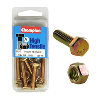 Champion Fasteners BC6 High Tensile UNC Bolts & Nuts 1/4 x 1-1/4 in. Pack of 5