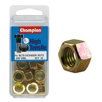 Champion Fasteners BC79 High Tensile Hex Nuts 3/8 in. UNC Pack of 10