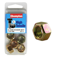 Champion Fasteners BC80 High Tensile Hex Nuts 7/16 in. UNC Pack of 5
