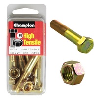 Champion Fasteners BF39 High Tensile UNF Bolts & Nuts 3/8 x 2 in. Pack of 5