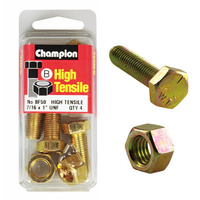 Champion Fasteners BF50 High Tensile UNF Bolts & Nuts 7/16 x 1 in. Pack of 4