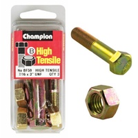 Champion Fasteners BF59 High Tensile UNF Bolts & Nuts 7/16 x 3 in. Pack of 3