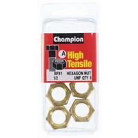 CHAMPION FASTENERS BF81 HIGH TENSILE UNF NUTS 1/2" PACK OF 5