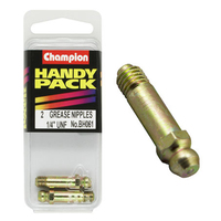 Champion Fasteners BH061 Straight Long Grease Nipples 1/4 in. UNF Pack of 2