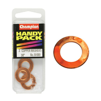 Champion Fasteners BH069 Copper Washers 3/8 in. x 3/4 in. Pack of 3