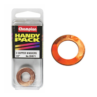 Champion Fasteners BH071 Copper Washers 1/2 in. x 7/8 in. Pack of 3