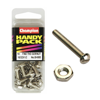 Champion Fasteners BH083 Fine Thread Screws & Nuts 10/32 in. x 1/2 in. Pack of 10