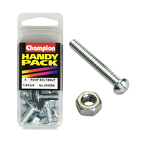 Champion Fasteners BH094 Roofing Bolts & Nuts 1/4 in. x 3/4 in. Pack of 8