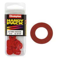 CHAMPION FASTENERS BH109 FIBRE WASHERS 3/16" x 1/2" - 1/32" THICK PACK OF 25
