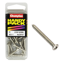 Champion Fasteners BH147 Self Tapping Raised Head Screws 8g x 1″ Pack of 15