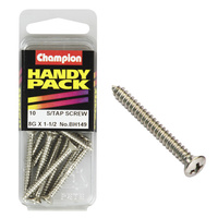 CHAMPION FASTENERS BH149 SELF TAPPING RAISED HEAD SCREWS 8g x 1-1/2" PACK OF 10