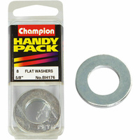 CHAMPION FASTENERS BH176 FLAT STEEL WASHERS 5/8" PACK OF 8