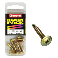 CHAMPION FASTENERS BH281 SELF DRILLING SCREWS 10g x 16mm x 22mm PACK OF 8