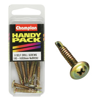 CHAMPION FASTENERS BH282 SELF DRILLING SCREWS 10g x 16mm x 30mm PACK OF 8