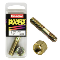 CHAMPION FASTENERS BH292 MANIFOLD STUD & NUT 7/16" x 2-1/4" UNC PACK OF 1