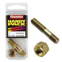 CHAMPION FASTENERS BH294 MANIFOLD STUD & NUT 10mm x 40mm x 1.5mm PACK OF 1