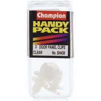 CHAMPION FASTENERS BH438 WHITE PLASTIC UNIVERSAL DOOR TRIM CLIPS PACK OF 3