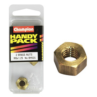CHAMPION FASTENERS BH526 BRASS MANIFOLD NUTS 8mm 1.25 PACK OF 2