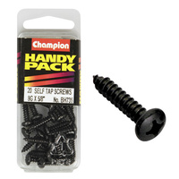 CHAMPION FASTENERS BH735 SELF TAPPING BLACK ZINC SCREWS 8g x 5/8" PACK OF 20