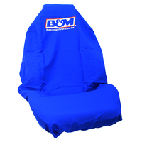 B&M Universal Throw Over Seat Cover Blue with Logo for Bucket Seat BM-THROW
