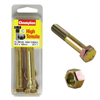 Champion BM135 Metric High Tensile Bolts & Nuts M12 x 1.75 x 100mm Pack of 2