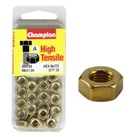 Champion Fasteners BM159 High Tensile Metric Hex Nuts M6 x 1.0 Pack of 20
