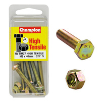 Champion Fasteners BM27 Metric High Tensile Bolts & Nuts M6 x 40mm Pack of 5