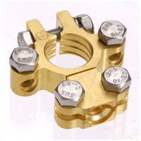 PROJECTA BATTERY TERMINAL BRASS POSITIVE WITH DUAL AUX INPUTS CABLE 4-2 B&S