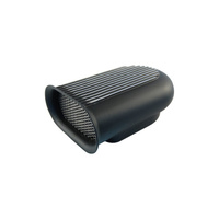 BLACK AIR SCOOP HILBORN STYLE SHORT - SINGLE 4 BARREL CARB MOUNT CAL-4731-BK