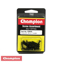 CHAMPION FASTENERS CBB26 BLACK SELF TAPPING SCREWS 6g TO 8g ASSORTMENT PACK