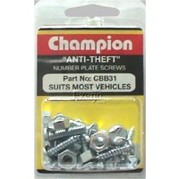 Champion Fasteners CBB31 Anti Theft Number Plate Screws Assortment Pack