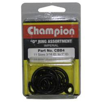 CHAMPION FASTENERS CBB4 O RING IMPERIAL 11 SIZES 3/16" TO 1" ASSORTMENT PACK