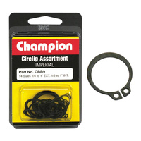 Champion Fasteners Cbb9 Imperial Circlips 14 Sizes 1/4" to 1" Assortment Pack