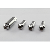NICE CL2LOCK LONG WHEEL NUT LOCK SET 1/2" THREAD - TAPERED CHROME