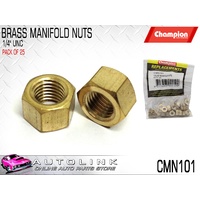 CHAMPION CMN101 BRASS MANIFOLD NUTS 1/4" UNC - PACK OF 25