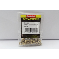 CHAMPION CMN105 BRASS MANIFOLD NUTS 1/4" BSF - PACK OF 25